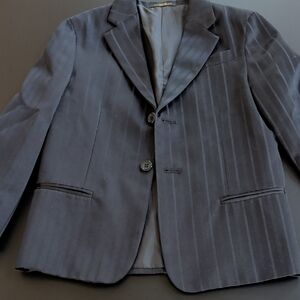 George Kids Black Pinstripe Blazer and Black Pinstripe Pants Size 7